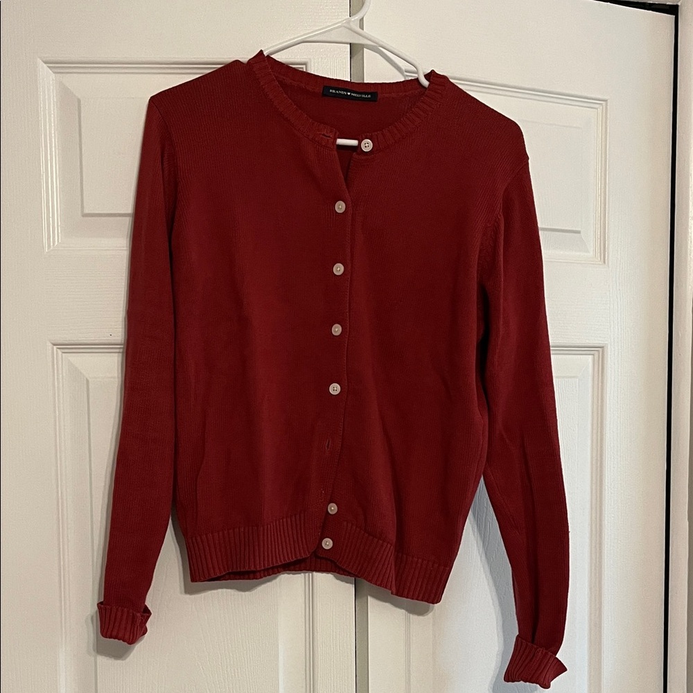 Brandy Melville Rose Button-Front Knit Cardigan